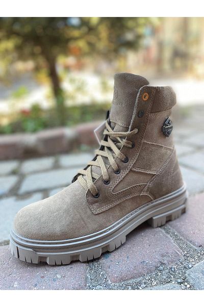 lumberjack ΑΝΔΡΙΚΕΣ ΓΝΗΣΙΕΣ ΔΕΡΜΑΤΙΝΕΣ ΜΠΟΤΕΣ NUBUCK 1451585 ODINA 3PR SAND
