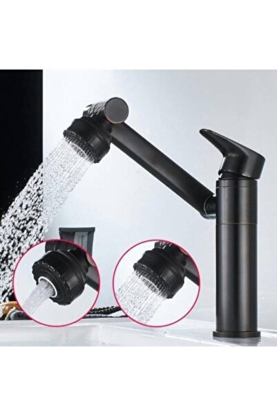 FLEKO Multifunctional Robot Black Sink Mixer