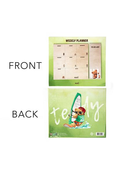 Şeker Ofisi Desktop Weekly Planner Notebook Model Teddy Bear