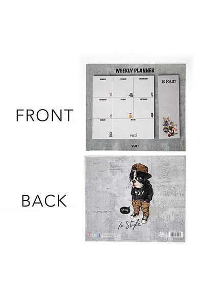 Şeker Ofisi Desktop Weekly Planner Notebook Model Dog
