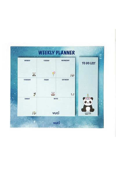 Şeker Ofisi Desktop Weekly Planner Notebook Model Panda