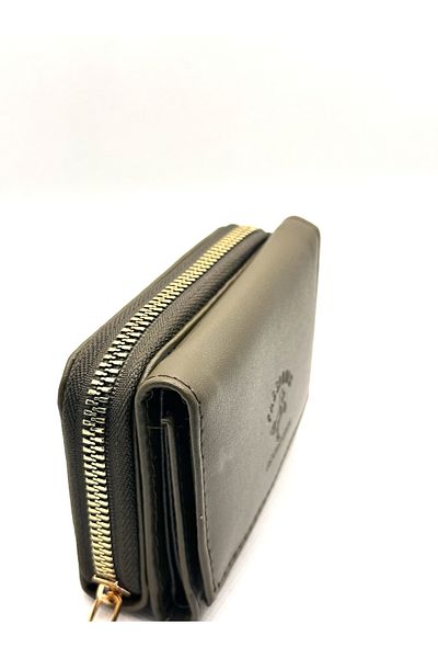sinbEsg Special Design Stylish Women's Wallet with Snap Fasten Coin Compartment Zippered Card Holder