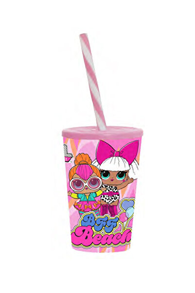 krommet 340 Cc Patterned Glass with Straw - Pink