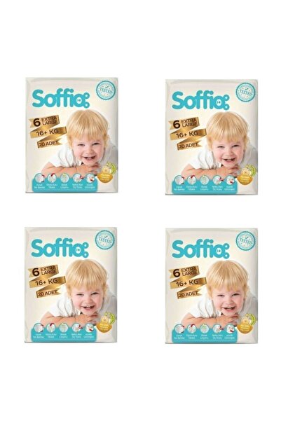 Soffio 6 Numara 20x4=80 Adet Bebek Bezi 16 Kg