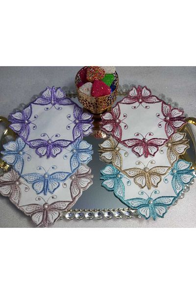 Lady Rio Coffee Side Napkin, Presentation Napkin, Coffee Presentation Napkin, Serving Napkin, Serving Napkin (BIBLE) 6 Pieces