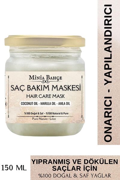Minia Bahçe Bitki ve Sanat Atölyesi Hair Mask, 150ml. 100% Pure and Natural
