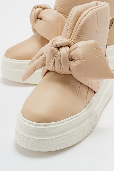 LuviShoes ANDERS Bej Fiyonklu Kadın Spor Bot