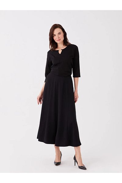 LC Waikiki Γυναικεία φούστα Grace Elastic Waist Απλό λινό look