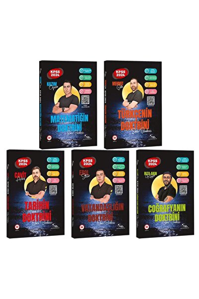 Doktrin Yayınları 2024 KPSS Genel Kültür Yetenek (Matematik,Türkçe,Tarih,Coğrafya,Vatandaşlık)(5 Kitap)+1 Kitap Hediye