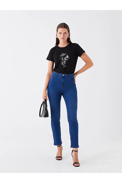 LC Waikiki Pantaloni de damă slim fit jeans - Design simplu