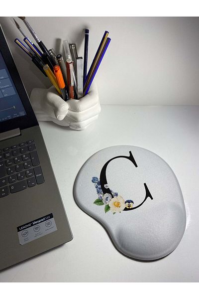 HobiShop Letter Pattern Wrist Support Mouse Pad
