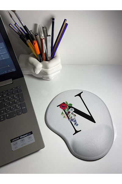 HobiShop Letter Pattern Wrist Support Mouse Pad