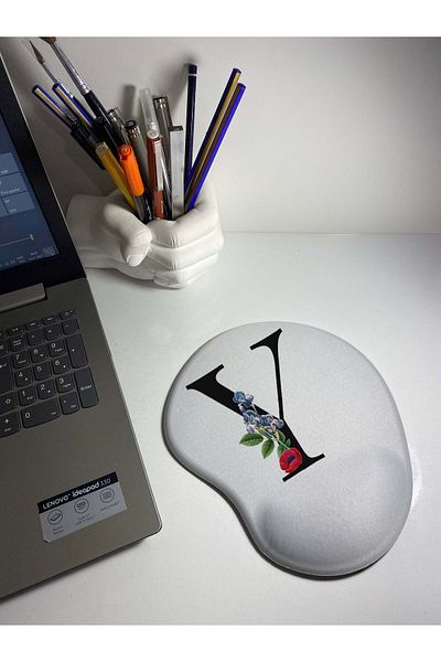 HobiShop Letter Pattern Wrist Support Mouse Pad