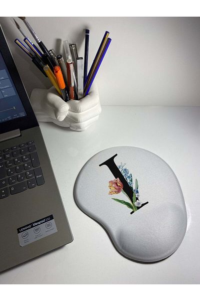 HobiShop Letter Pattern Wrist Support Mouse Pad