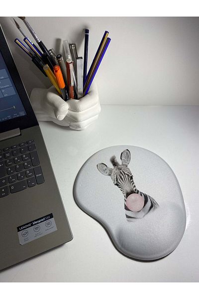 HobiShop Chewing Gum Zebra Mouse Pad with Wrist Support
