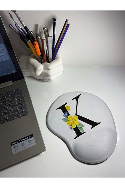 HobiShop Letter Pattern Wrist Support Mouse Pad