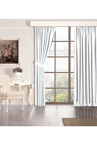 Nish Perde NİSH PERDE Blackout Karartma Güneşlik BEYAZ PİLESİZ