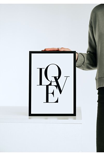 caddehediye LOVE TABLO MODERN ÇERÇEVESİZ POSTER