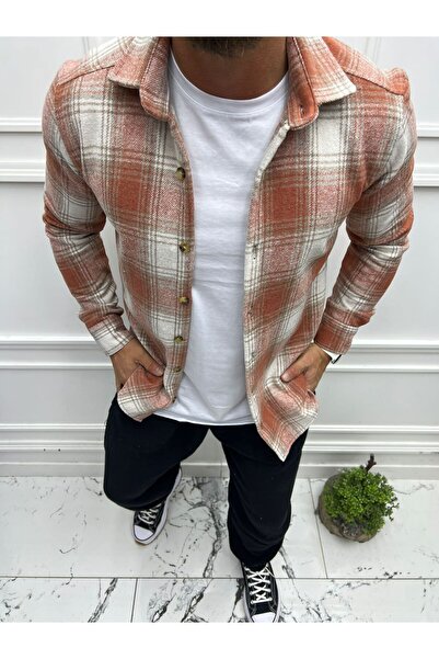 Anılfashion Kışlık cepsiz ekoseli kalın oduncu gömlek