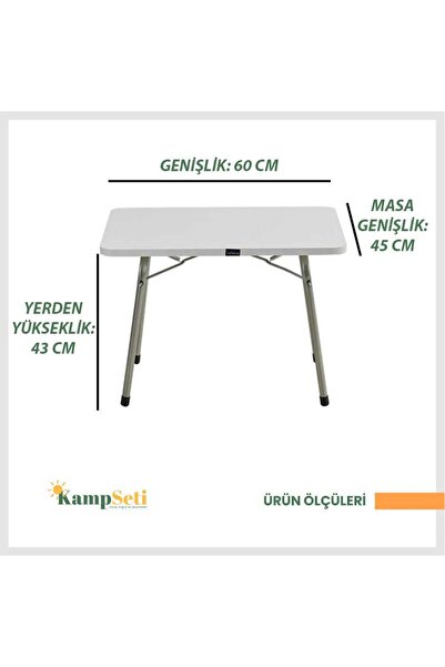 KS KampSeti 2 Adet Katlanır Kamp Sandalye Ve Masa Seti-taşınabilir Piknik Bahçe Sandalyesi-masası