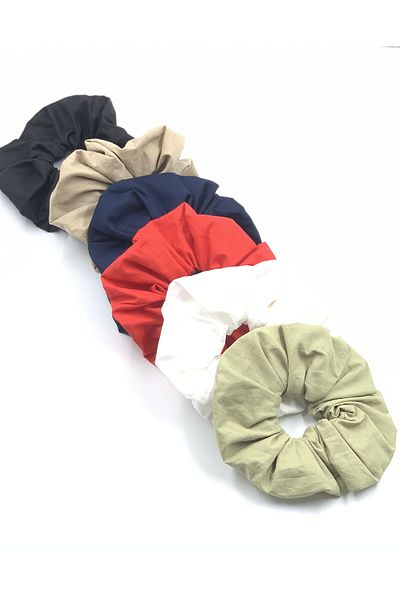ZELİCE TASARIM مشبك SCRUNCHIE مكون من ستة قطع SCR 29
