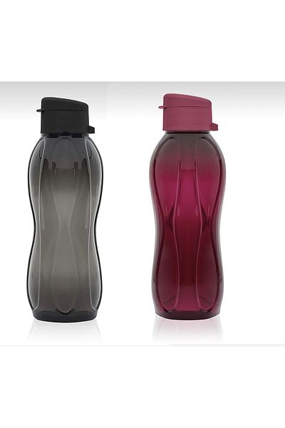 KÜÇÜK EW Set of 2 Eco Bottle Water Bottle - Practical Lid Flask 2x 750 Ml