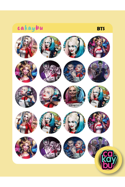 cakaybu Set de autocolante Harley Quinn A4 1 foaie