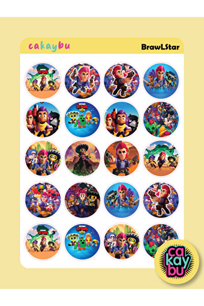 cakaybu Set de autocolante BrawL star A4 1 foaie