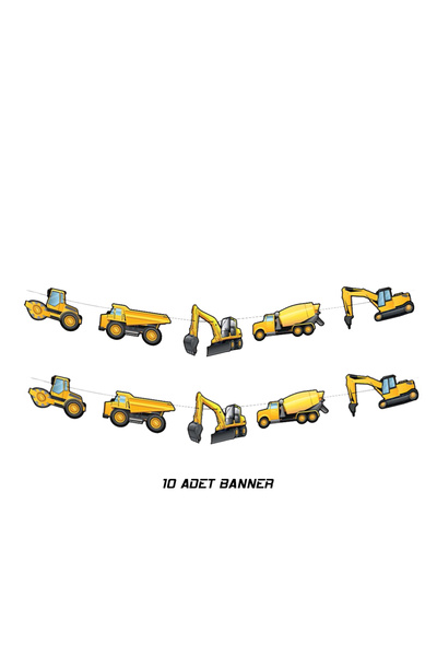 parti pera Set de banner cu temă de construcție
