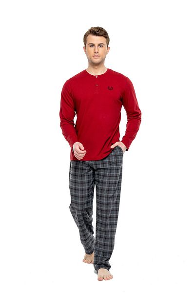 Mod Collection 3924 Set de pijamale cu nasturi pentru bărbați
