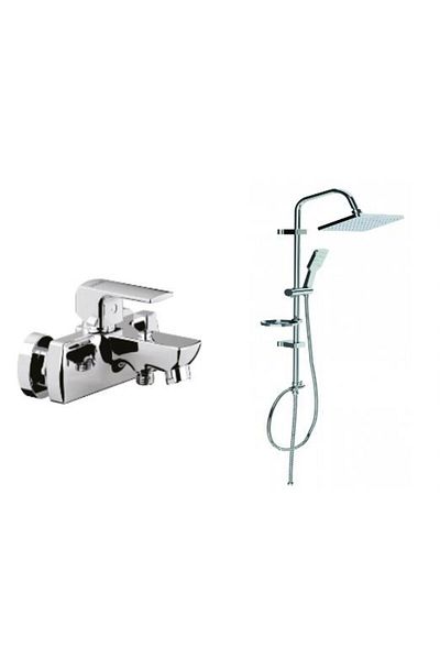 Creavit Bathroom Faucet and Overhead Shower Set CT2500-SH630