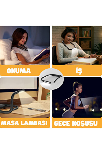 SZ MASTER Ayarlanabilir Led Boyun Işığı Kitap Okuma lambası 3 Renkli Kitap Okuma Örgü Kamp Tamir için