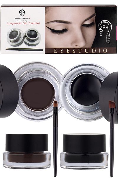 Sword & Shield S&S 4-Piece Gel Eyeliner Set - Brown and Black
