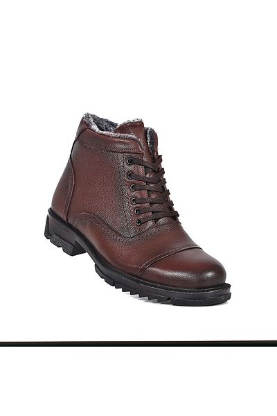 Cem Pekşen Ανδρικές μπότες από γνήσιο δέρμα Swat Life 4250 Brown