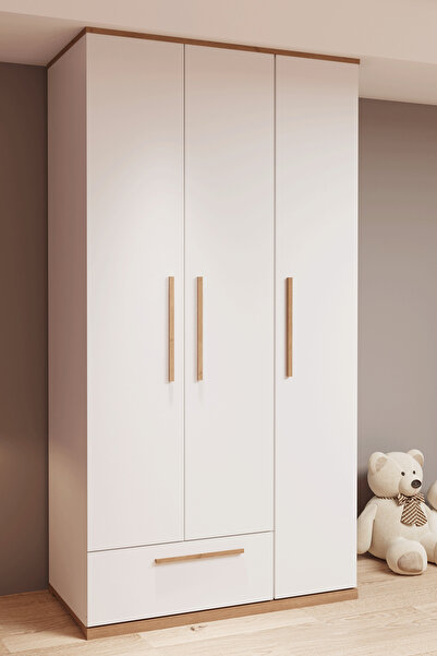 SANDALİE Eva 301 - 3 Kapaklı 1 Çekmeceli Gardırop