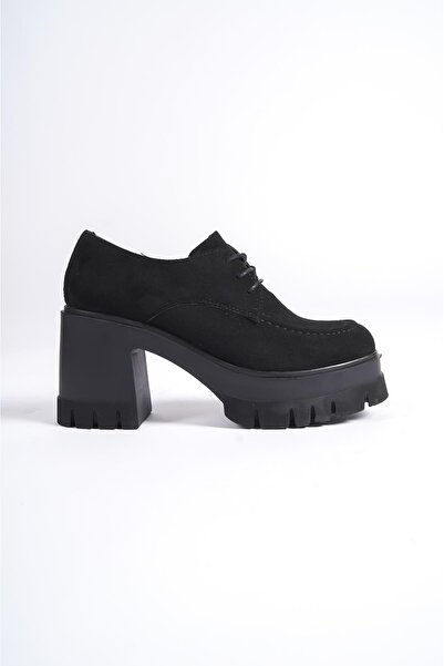 Capone Outfitters Дамски мокасини със среден ток с връзки и кръгли пръсти Capone