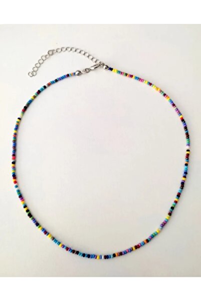 HALHALMILL Renkli Kum Boncuk Kolye