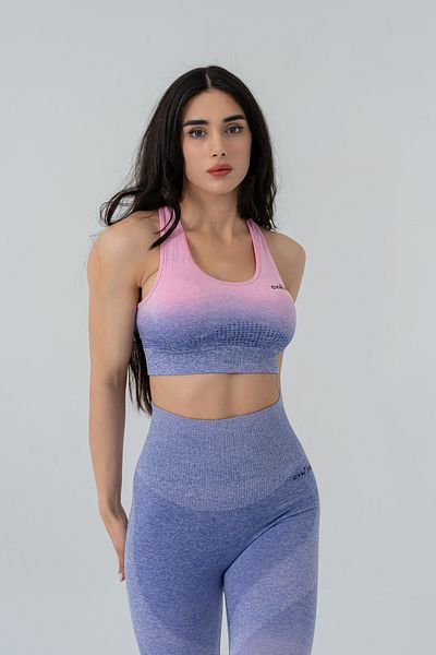GYMXPRO Varrat nélküli összehúzó varrat nélküli színátmenetes melltartó (EGY FELSŐ)