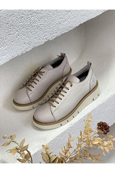 Mammamia D23KA-3020 BAĞCIKLI KALIN EVA TABAN HAKİKİ DERİ OXFORD AYAKKABI KADIN