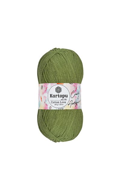 Kartopu Cotton Love K391 Grass Green Amigurumi Βαμβακερό νήμα πλεξίματος χειρός 100 γρ.