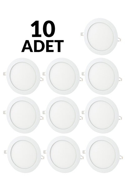 Hero Led 10'LU PAKET 6 Watt Sıva Altı Yuvarlak Slim Led Panel - BEYAZ