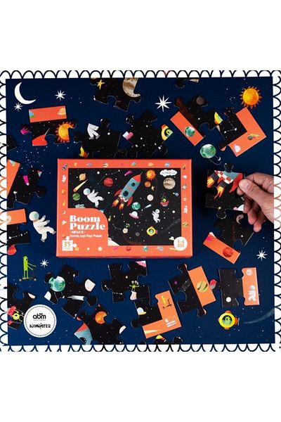 kidmosfer Educational Puzzle for Ages 3+ - 35 Piece Space Adventure