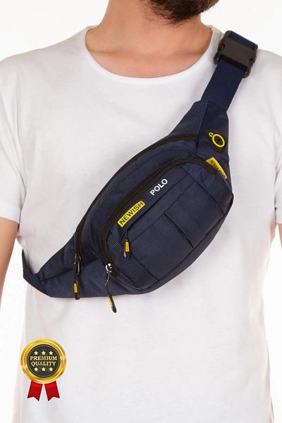 jön Unisex Black Waterproof Waist and Shoulder Bag Freebag with USB and Headphone Port