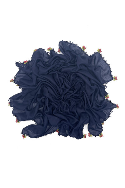 nazipek Eșarfă din bumbac, lucrată manual, cu mărgele, cu cireșe, scris de în...