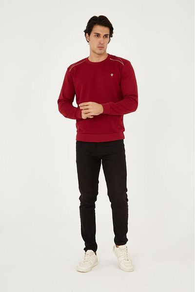 Rey Polo BASIC SWEATSHIRT WITH CYCLING COLLAR SHOULDER DETAIL