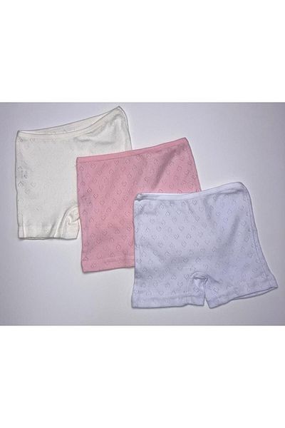 Poli Underwear Girl's 3-Piece Mixed Color Jacquard Boxers, Girl's Underwear, Nightgown