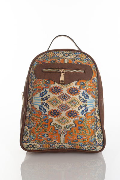 MOTTİF İSTANBUL Dokuma Kadın Deri Sırt Çanta Mottif Istanbul Otantik 1004