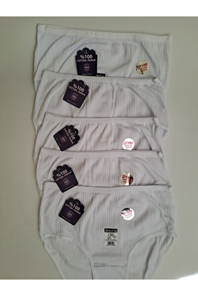 NARIYA Chiloți de damă 5 pachete 5 bucăți mărime mare, talie înaltă, 100% bum...