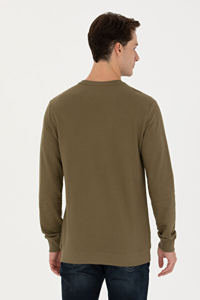 U.S. Polo Assn. U.S. Polo Assn. Yuvarlak Yaka Haki Erkek %100 Pamuk Sweatshirt 1668658