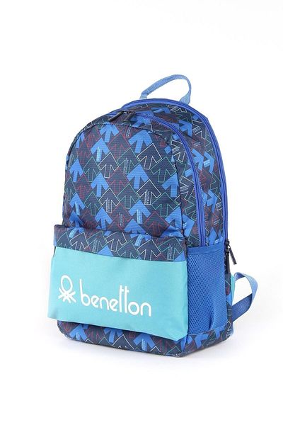 United Colors of Benetton . Geantă pentru școală primară cu compartiment dublu 03724